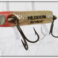 Heddon Red & White With Black Lightning Sonic