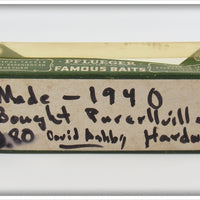 Pflueger White Red Silver Sparks Jointed Palomine In Box