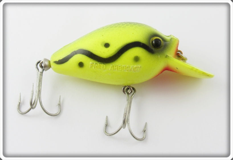 Arbogast Chartruese Black Snake Line Pug Nose