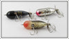Heddon Black Shore, Chrome & Silver Shore Tiny Torpedo Lot Of Three