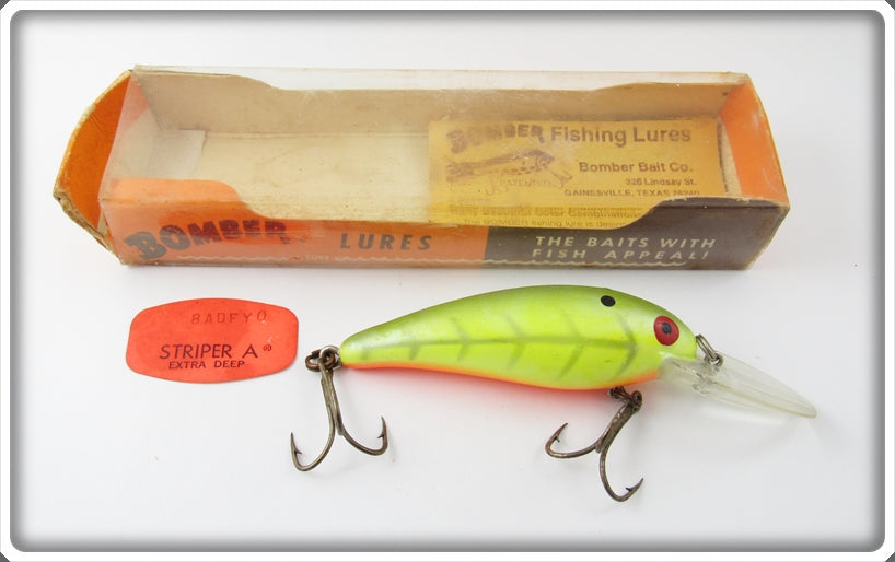 Bomber Yellow Green Ribs Striper A In Box