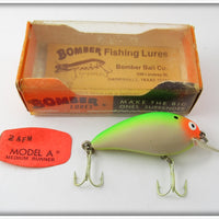 Bomber Green & Orange Bomber Model A In Box