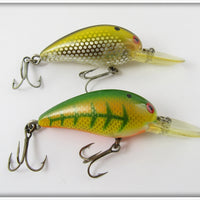 Bomber Bait Lure Pair: Yellow Perch & Metascale Yellow