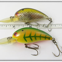 Bomber Bait Lure Pair: Yellow Perch & Metascale Yellow