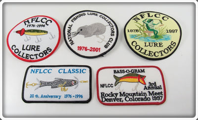 NFLCC Woodpecker, Mouse, Frog, Evolution & Bass O Gram Patch Lot