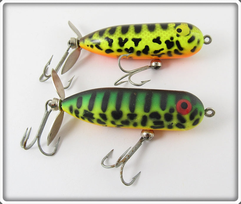 Heddon Baby Torpedo Pair: Fluorescent Green Crawdad & Brown Crawdad