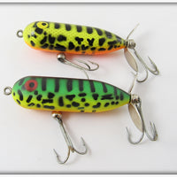 Heddon Baby Torpedo Pair: Fluorescent Green Crawdad & Brown Crawdad