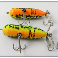 Heddon Baby Torpedo Pair: Fluorescent Green Crawdad & Brown Crawdad