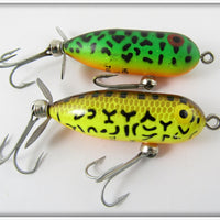 Heddon Tiny Torpedo Pair: Fluorescent Green Crawdad & Brown Crawdad
