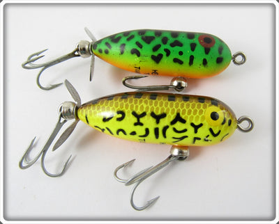 Heddon Tiny Torpedo Pair: Fluorescent Green Crawdad & Brown Crawdad