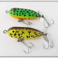 Heddon Tiny Torpedo Pair: Fluorescent Green Crawdad & Brown Crawdad