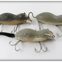 Heddon Fishable Meadow Mouse Lot Of Three