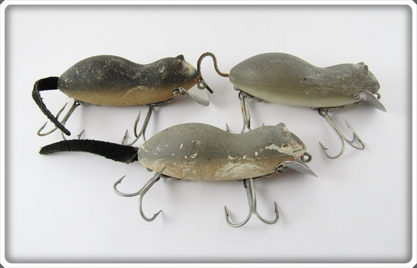 Heddon Fishable Meadow Mouse Lot Of Three