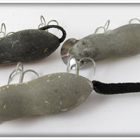 Heddon Fishable Meadow Mouse Lot Of Three