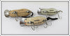 Heddon Fishable Meadow Mouse Lot Of Three