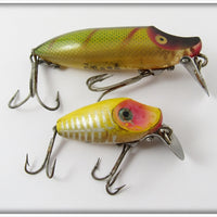 Heddon Pair: Perch River Runt & Yellow Shore Midget Digit