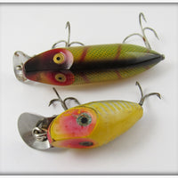 Heddon Pair: Perch River Runt & Yellow Shore Midget Digit