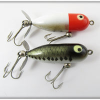 Heddon Tiny Torpedo Pair: Red Head White & Baby Bass