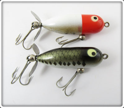 Heddon Tiny Torpedo Pair: Red Head White & Baby Bass