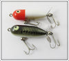 Heddon Tiny Torpedo Pair: Red Head White & Baby Bass