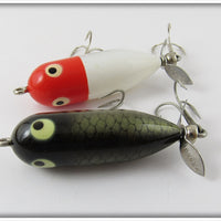 Heddon Tiny Torpedo Pair: Red Head White & Baby Bass
