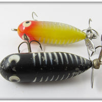 Heddon Tiny Torpedo Pair: Yellow Shore & Black Shore