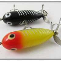 Heddon Tiny Torpedo Pair: Yellow Shore & Black Shore