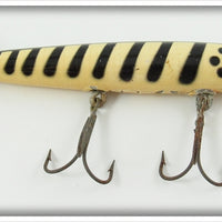 Vintage Eger White Black Stripes Dillinger Lure