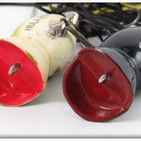 Fred Arbogast Frog & Black Hula Popper Pair