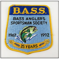 B.A.S.S. Bass Anglers Sportsman Society 1967-1992 Patch
