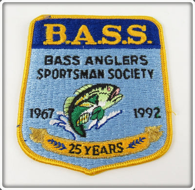 B.A.S.S. Bass Anglers Sportsman Society 1967-1992 Patch