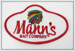 Vintage Mann's Bait Company Indian Head Patch