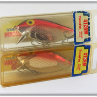 Storm Metallic Silver Red Back Thinfin Silver Shad Pair In Boxes AT105