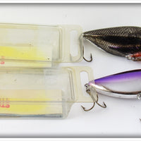 Storm Metallic Shad Black & Silver Purple Back Rattlin' Thinfin Pair In Boxes ART101