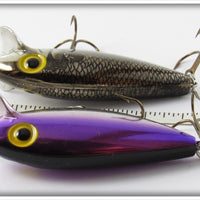 Storm Metallic Shad Black & Silver Purple Back Rattlin' Thinfin Pair In Boxes ART101