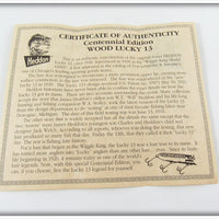 Heddon 1894-1994 Centennial Edition Red Head Lucky 13 In Box