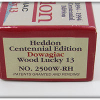 Heddon 1894-1994 Centennial Edition Red Head Lucky 13 In Box
