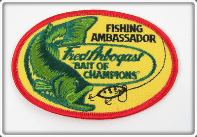 Vintage Fred Arbogast Bait Of Champions Patch 