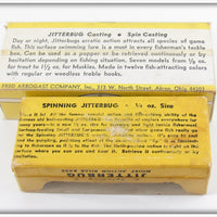 Fred Arbogast Black Jitterbug Pair In Boxes