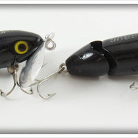 Fred Arbogast Black Jitterbug Pair In Boxes