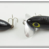 Fred Arbogast Black Jitterbug Pair In Boxes