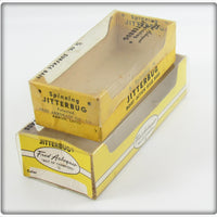 Fred Arbogast Black Jitterbug Pair In Boxes