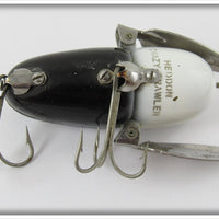 Heddon Black White Head Plastic Crazy Crawler