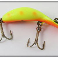 Heddon Chartreuse With Orange Spots Tiny Tad