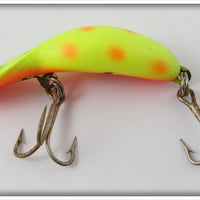 Heddon Chartreuse With Orange Spots Tiny Tad