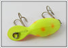 Heddon Chartreuse With Orange Spots Tiny Tad