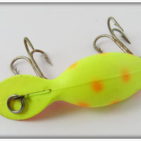 Heddon Chartreuse With Orange Spots Tiny Tad