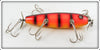Contemporary Orange With Black Stripes Five Hook Minnow Lure