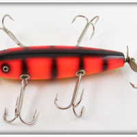Contemporary Orange With Black Stripes Five Hook Minnow