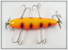 Contemporary Orange With Black Stripes Five Hook Minnow